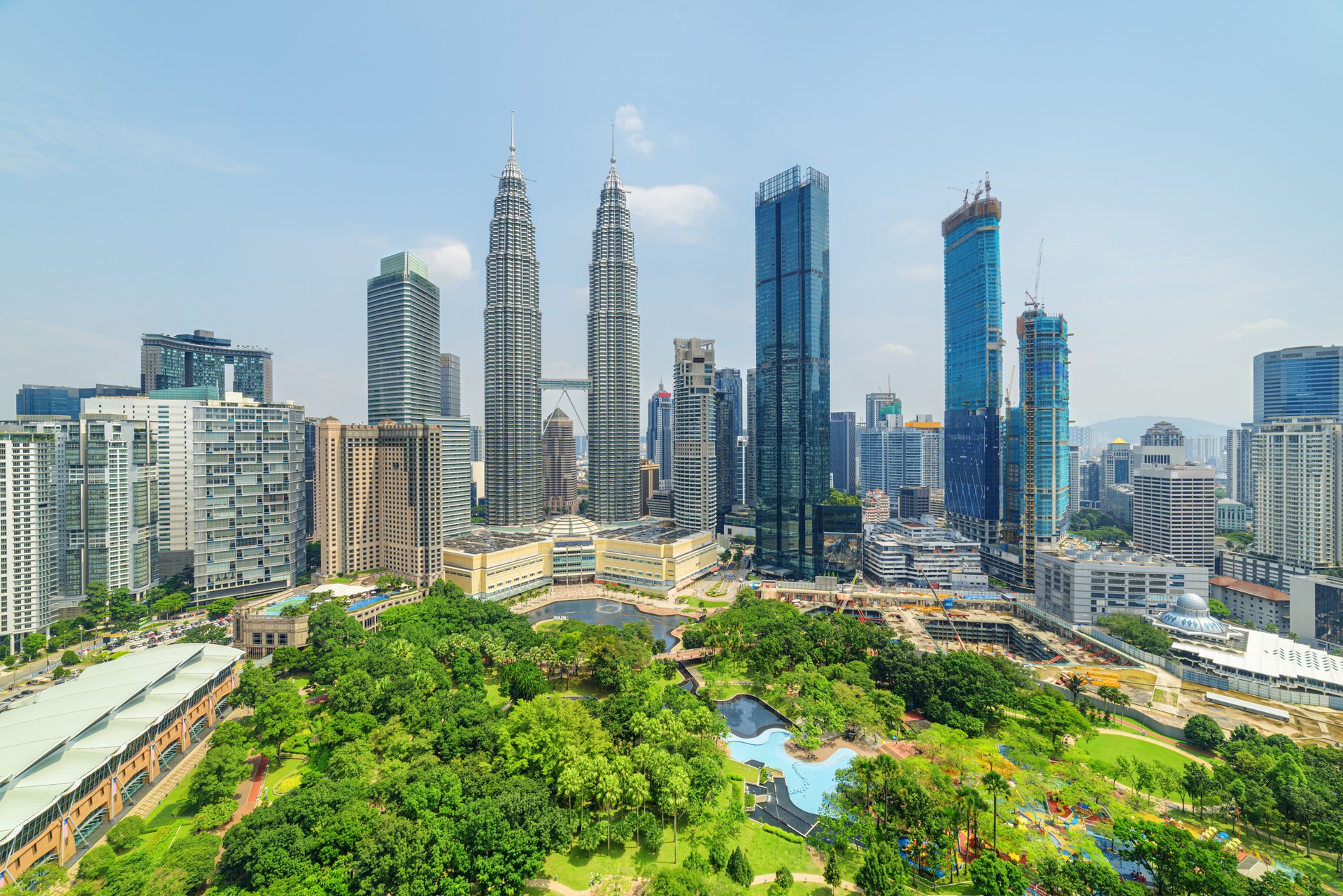 The KLCC Park and the Petronas Twin Towers, Kuala Lumpur